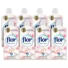 Pack 8 botellas Flor Delicado Suavizante Concentrado para la ropa (total 624 lavados)