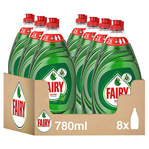 Pack 8 envases de 780 ml de Fairy Ultra Lavavajillas Líquido a Mano