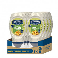 Pack 8 envases de Hellmann's Salsa Patatas Deluxe Bocabajo