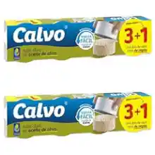 Pack 8 latas Calvo Atún Claro en Aceite de Oliva (2 packs de 4 latas)