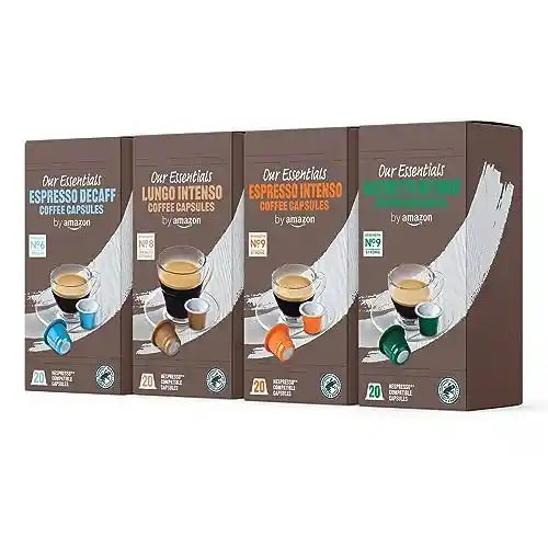 Pack 80 cápsulas variadas by Amazon Café - compatibles Nespresso