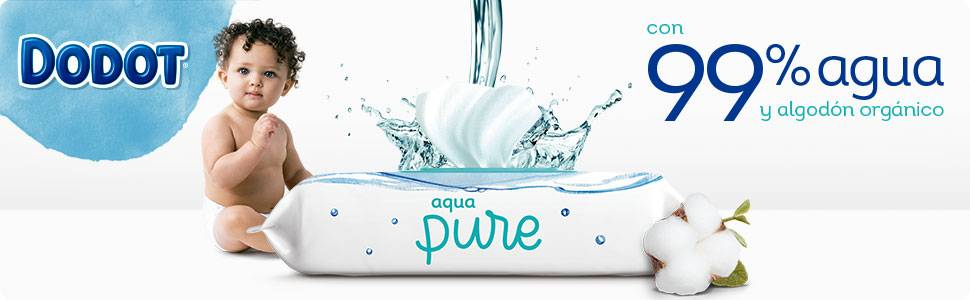 Dodot Toallitas Aqua Pure para Bebé, 99% Agua, 864 Toallitas, 18 Paquetes  (14+4