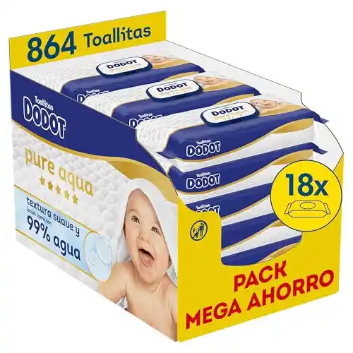Pack 864x Toallitas Dodot Aqua Pure