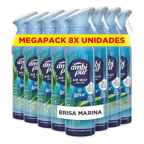 Pack 8x Ambipur Brisa Marina Spray 185ml