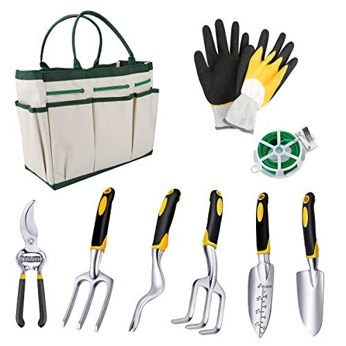 Pack 9 herramientas de jardín Powcan