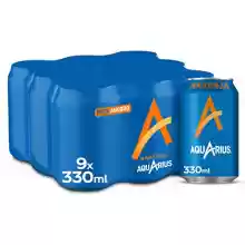 Pack 9 latas 330 ml Aquarius Naranja