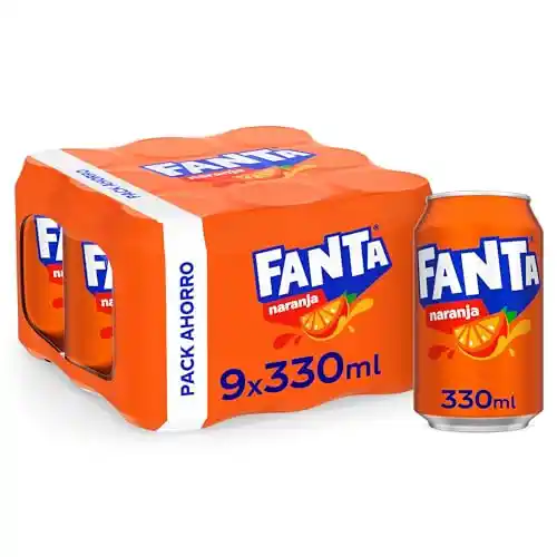 Pack 9 latas 330 ml Fanta Naranja