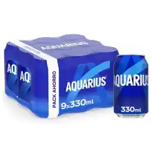 Pack 9 latas 33cl Aquarius Limón