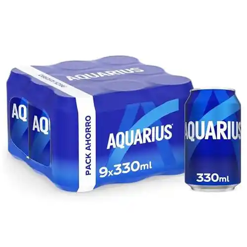 Pack 9 latas 33cl Aquarius Limón