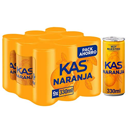 Pack 9 latas de Kas Naranja
