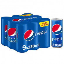 Pack 9 latas de Pepsi 330ml