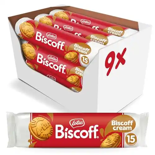 Pack 9 x 150g galletas rellenas de crema Lotus Biscoff