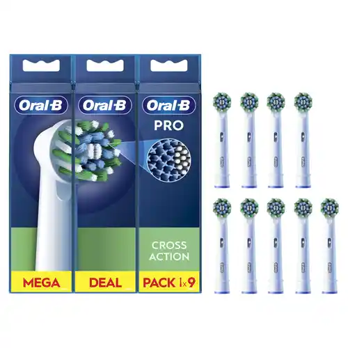 Pack 9x cabezales de recambio Oral-B Pro CrossAction originales