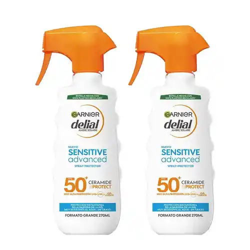 Pack ahorro 2x protector solar Delial Spray Sensitive Advanced IP50+ Garnier