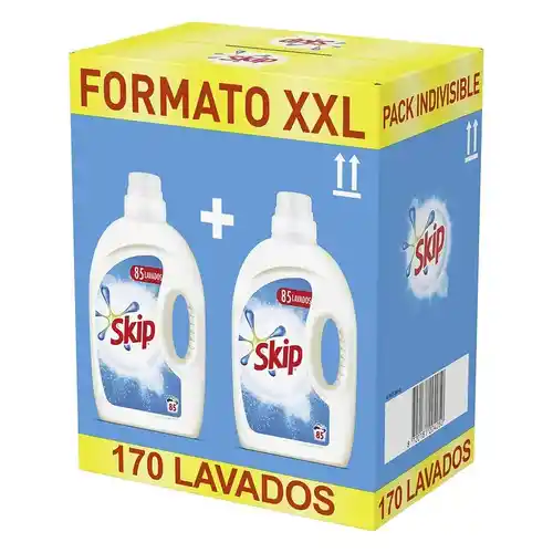 Pack ahorro detergente líquido Skip XXL (170 lavados) con limpieza profunda