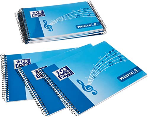 Pack de 10 cuadernos de música espiral Oxford