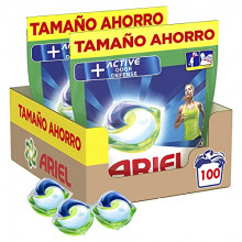 Pack de 100 cápsulas Ariel Pods Detergente Lavadora Active Odor Defense