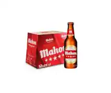 Pack de 12 botellines Mahou 5 Estrellas Lager Dorada (25cl)