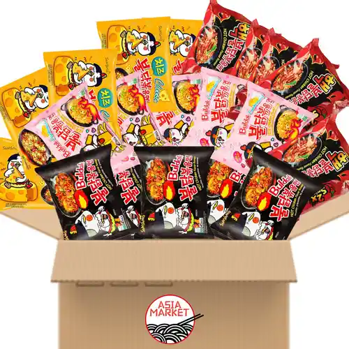 Pack de 16 bolsas de comida asiática Ramen variados