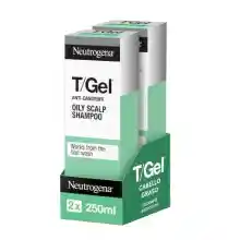 Pack de 2 champús anticaspa Neutrogena T/Gel (250 ml cada uno) para cabello graso