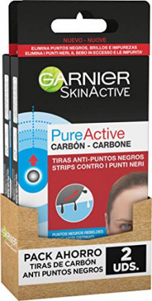 Pack de 2 estuches de tiras Garnier Skin Active Anti-Puntos Negros (en total 8 tiras)