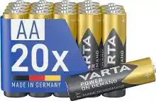 Pack de 20 Pilas Alcalinas AA Varta