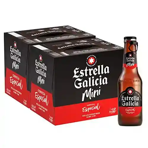 Pack de 24 botellas de cerveza Estrella Galicia Especial Mini 20cl