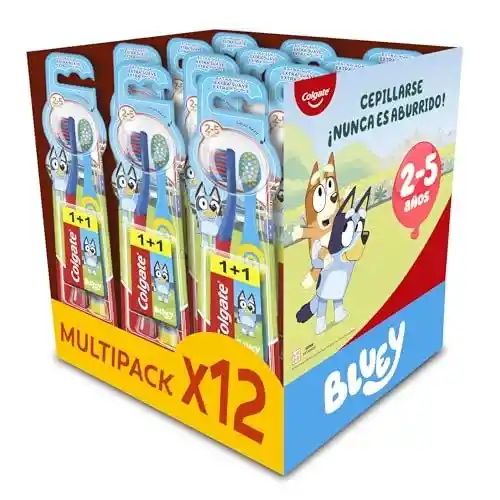 Pack de 24 cepillos Colgate Bluey para niños de 2-5 años