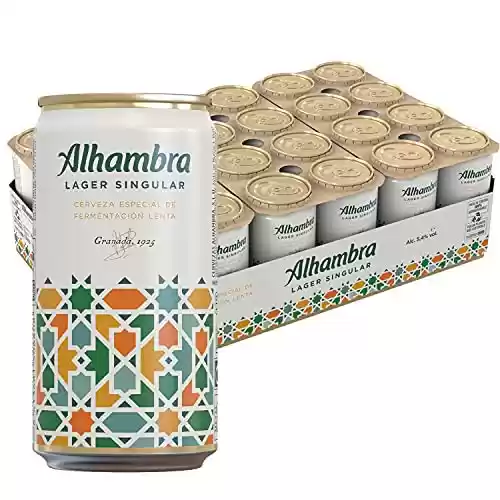 Pack de 24 Latas de cerveza Alhambra Lager Singular x 25cl