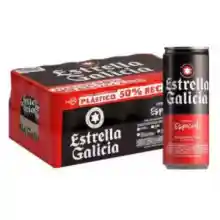 Pack de 24 latas de Cerveza Estrella Galicia 33cl - A 0,54€ la cerveza