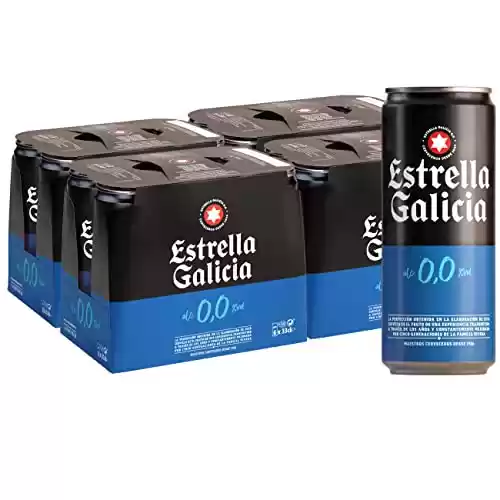 Pack de 24 latas x 330 ml Cerveza sin alcohol Estrella Galicia 0,0