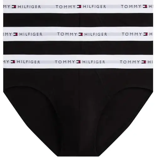 Pack de 3 calzoncillos Tommy Hilfiger Hipster para hombre con logotipo en la cintura