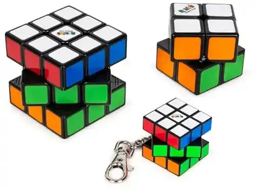 Pack de 3 cubos Rubik's 3x3, 2x2 y llavero