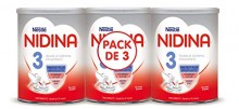 Pack de 3 latas de Nidina 3 Leche Infantil, 2400 g