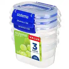 Pack de 3 recipientes Sistema Klip It Plus (400 ml) herméticos
