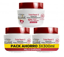 pack de 3 unidades L'Oréal Paris Elvive Total Repair 5 Mascarilla Reparadora