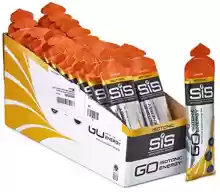 Pack de 30 Geles Energéticos SiS Isotónicos, 22 gr de carbohidratos, bajos en azúcar, sabor a naranja, 60 ml por porción