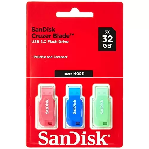 Pack de 3x memorias USB SanDisk Cruzer Blade de 32GB