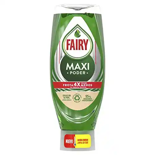 Pack de 3x640ml de Fairy Maxi Poder Lavavajillas Líquido