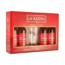 Pack de 4 cervezas 33cl La Sagra + vaso 1/2 pinta