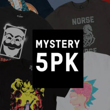 Pack de 5 Camisetas Frikis Misteriosas
