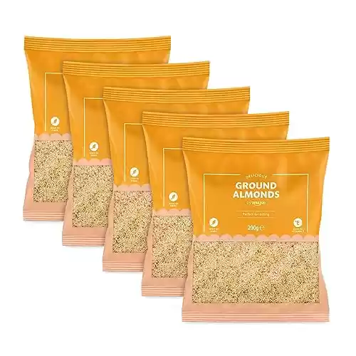 Pack de 5x 200g Almendras molidas, marca Amazon