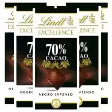 Pack de 5x Tabletas de chocolate negro Lindt Excellence 70% Cacao