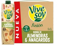 Pack de 6 Bebida vegetal Vivesoy Fusión Almendra y Anacardo