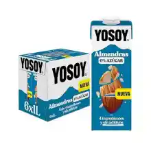 Pack de 6 Bebidas de Almendras YOSOY Sin Azúcar (6 x 1L)