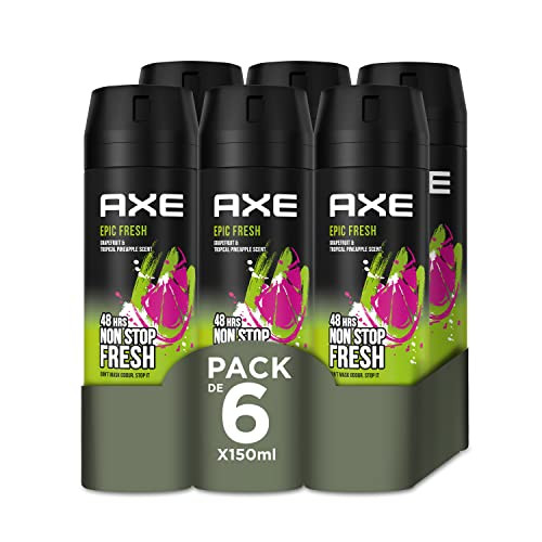 Pack de 6 desodorantes en Spray Epic Fresh Axe