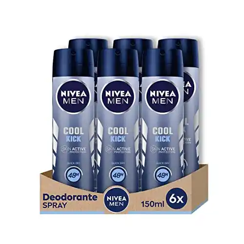 Pack de 6 desodorantes Nivea Men Cool Kick Spray 150ml