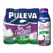 Pack de 6 leches Puleva Sin Lactosa Semidesnatada (1L)
