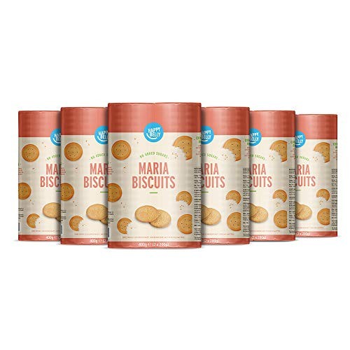 Pack de 6 paquetes de Galletas María sin azúcares añadidos de Happy Belly (400&nbsp;g unidad)