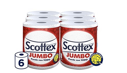 Chollo Prime! Pack de 6 Rollos de Scottex Jumbo Papel de Cocina